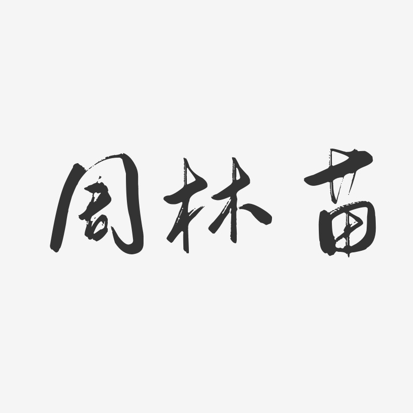 周林苗-行云飞白字体签名设计