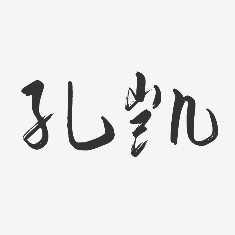 孔凯-行云飞白字体签名设计