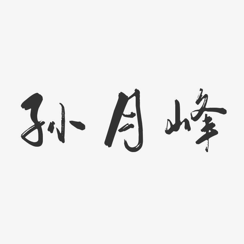 孙月峰-行云飞白字体签名设计