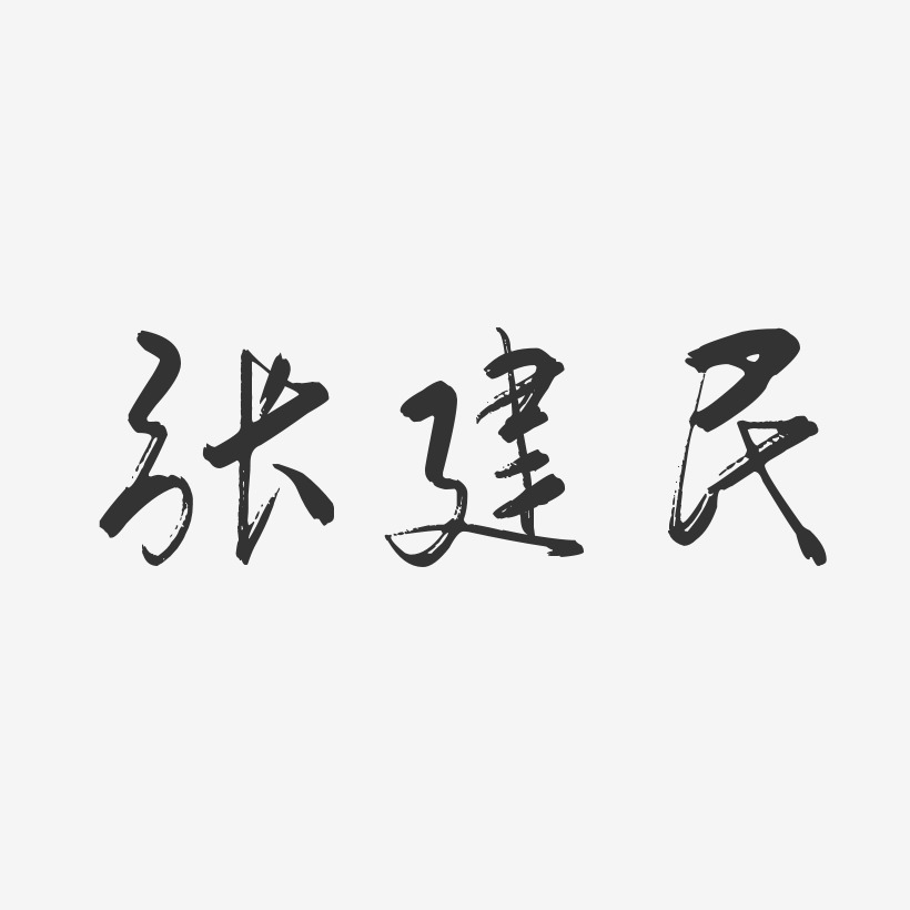 张建民-行云飞白字体签名设计