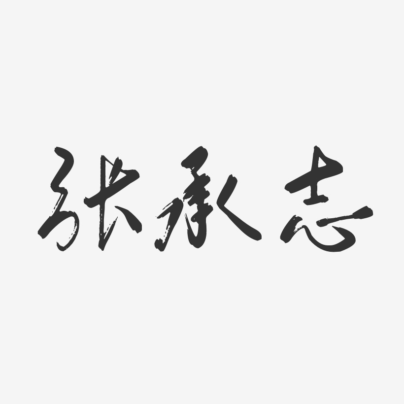 张承志-行云飞白字体签名设计