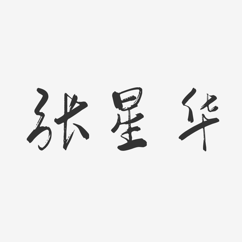 周星华-行云飞白字体签名设计