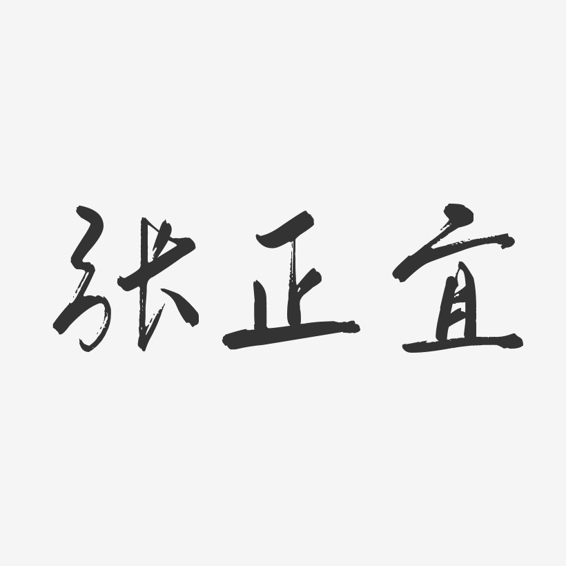 张正宜-行云飞白字体签名设计