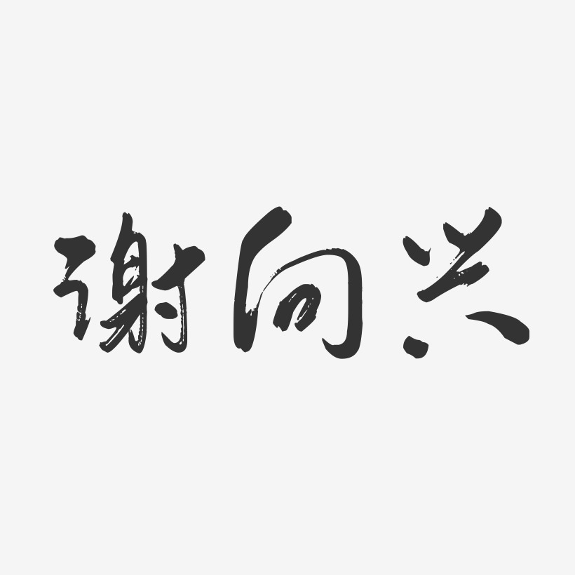 谢向兴行云飞白艺术字签名-谢向兴行云飞白艺术字签名图片下载-字魂网