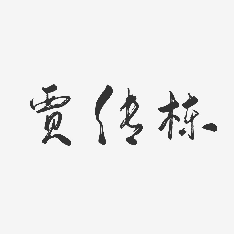 贾传栋-行云飞白字体签名设计