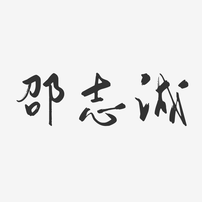 邵志诚-行云飞白字体签名设计