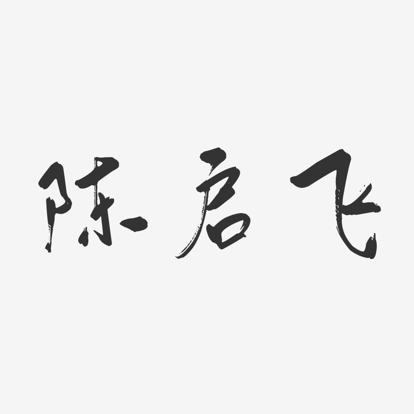 陈启飞-行云飞白字体签名设计