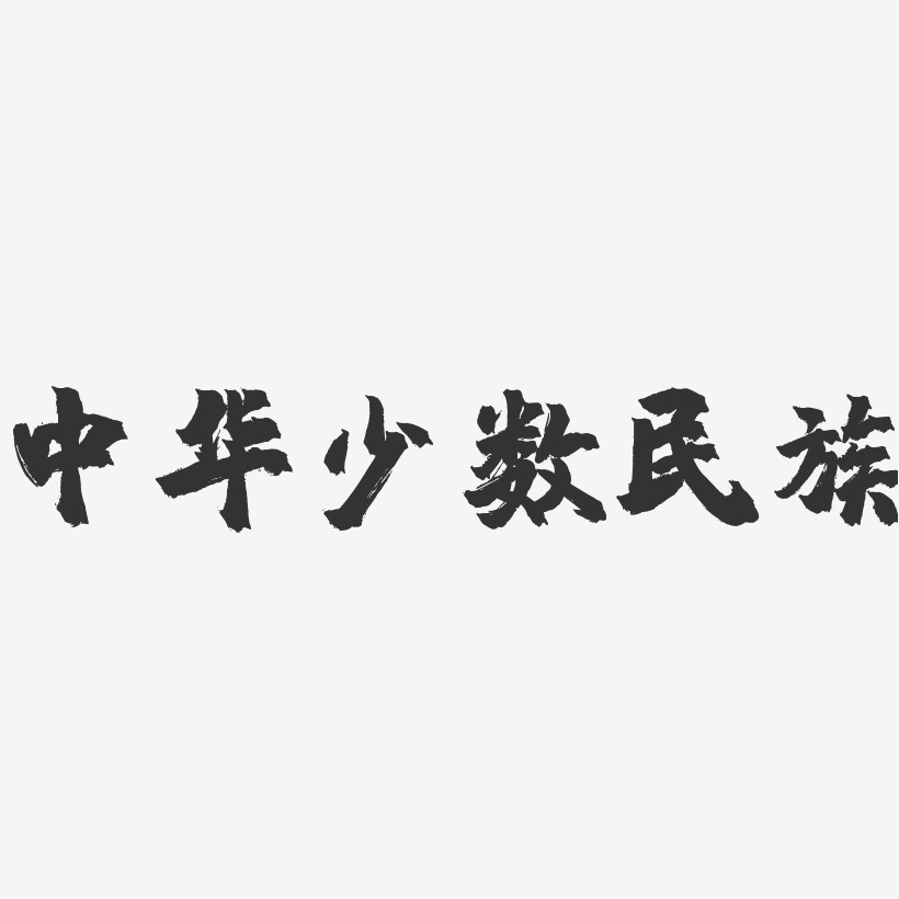 中华少数民族-镇魂手书艺术字体设计