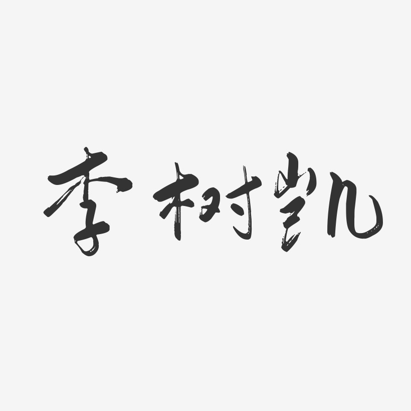 李树凯-行云飞白字体签名设计