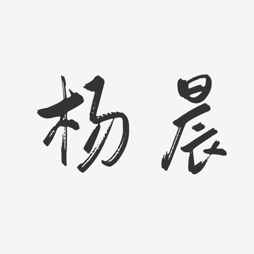 杨晨-行云飞白字体签名设计