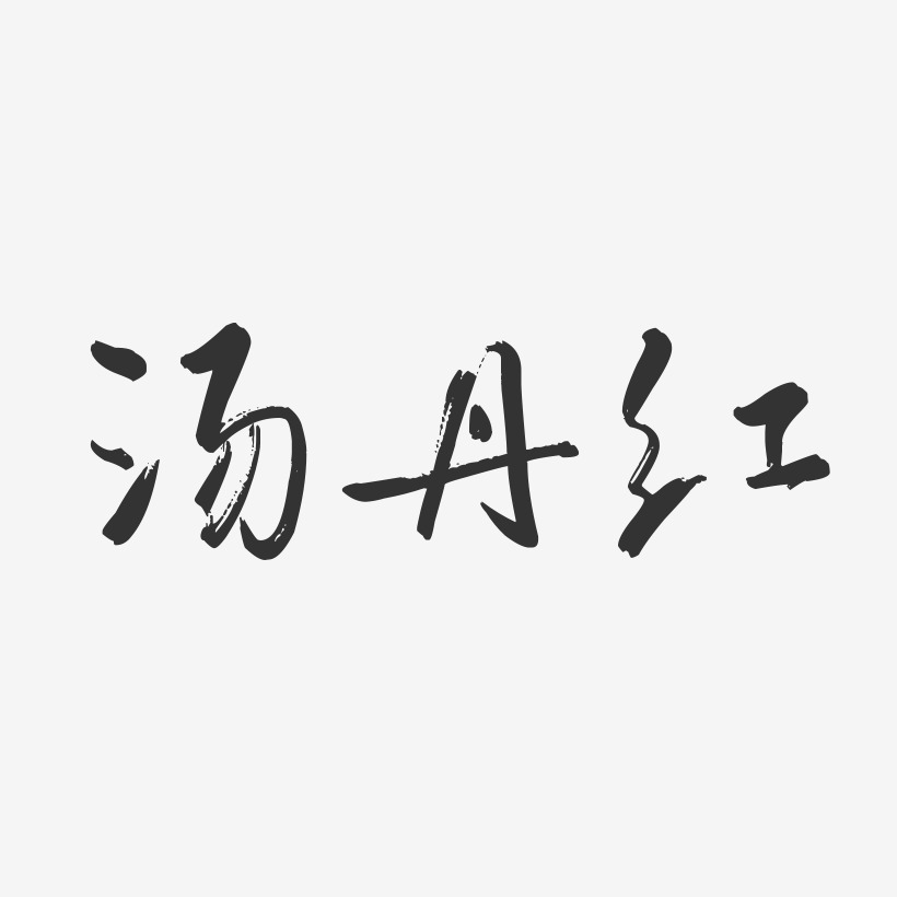 汤丹红-行云飞白字体签名设计