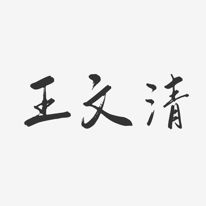 王文清-行云飞白字体签名设计