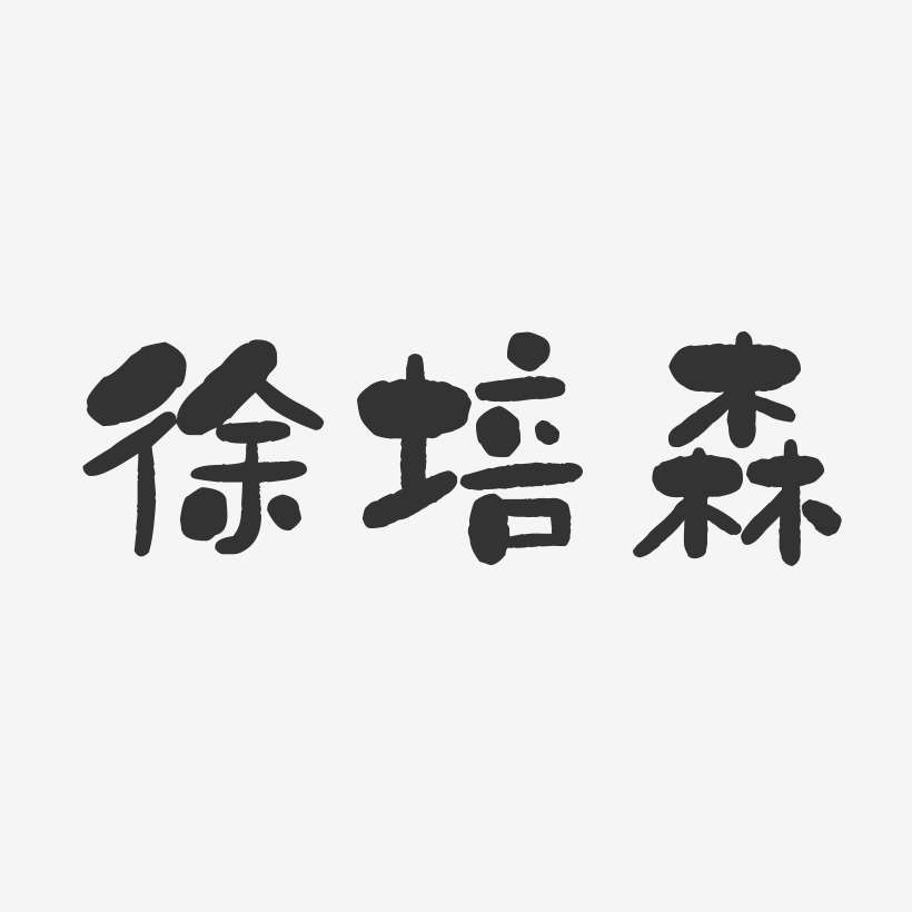 徐培森-石头体字体签名设计