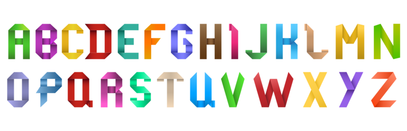 彩虹质感字母