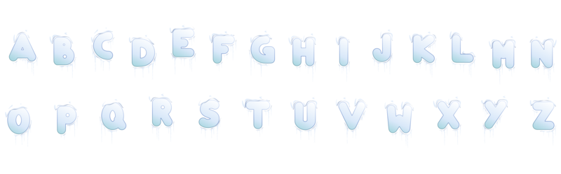 冰雪效果字母