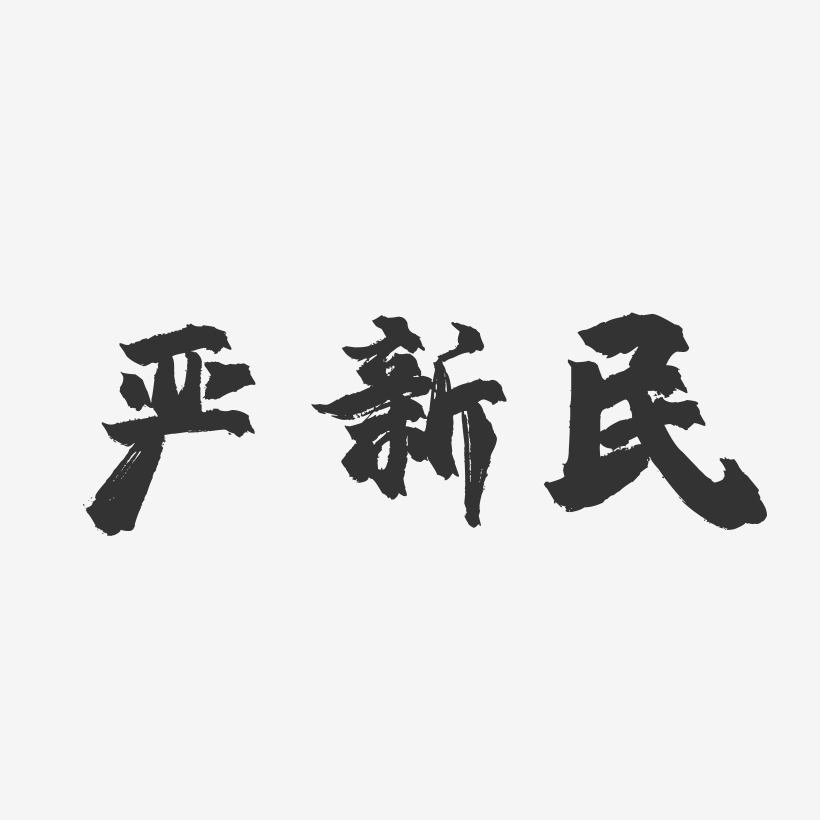 严新民-镇魂手书字体签名设计