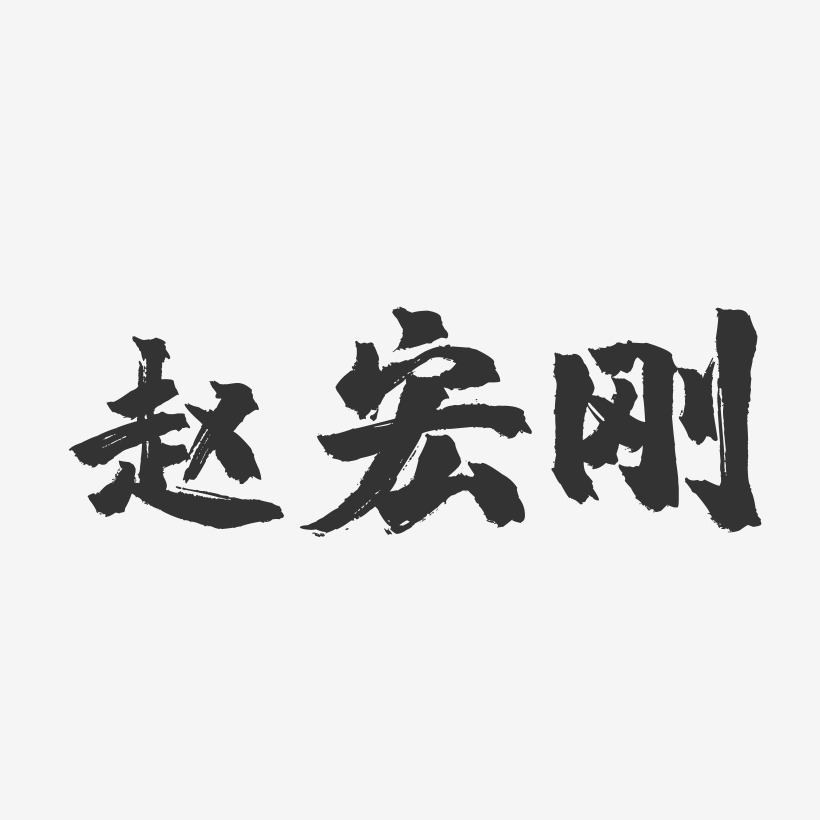 赵宏刚-经典雅黑字体签名设计