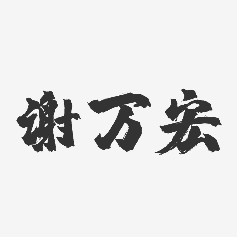 谢万宏-镇魂手书字体签名设计