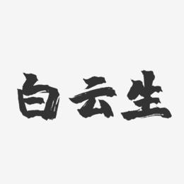 白云生-镇魂手书字体签名设计