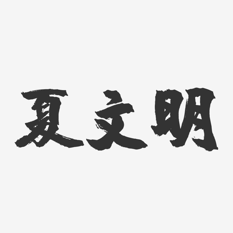 夏文明-镇魂手书字体签名设计