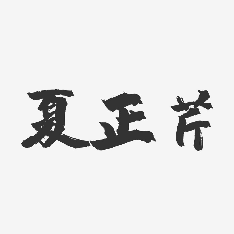 夏正芹-镇魂手书字体签名设计