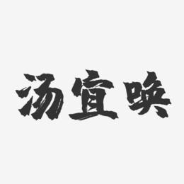 汤宜唤-镇魂手书字体签名设计
