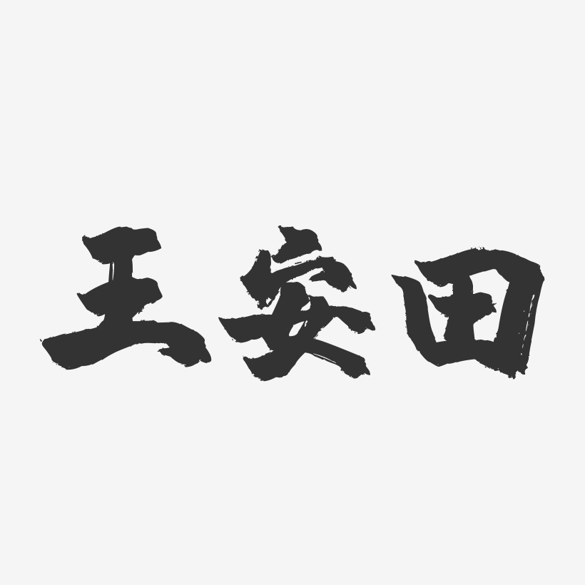 王安田-镇魂手书字体签名设计