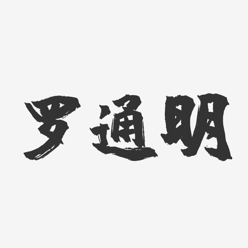 罗通明-镇魂手书字体签名设计