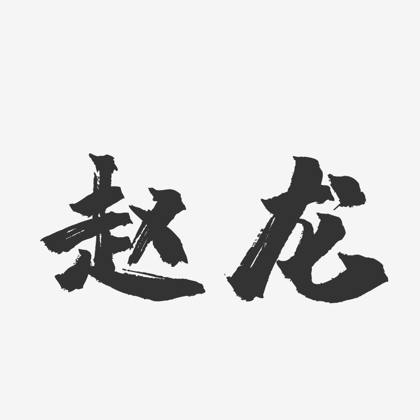 趙小龍-正文宋楷字體簽名設計趙澤龍-石頭體字體簽名設計趙長龍-萌趣