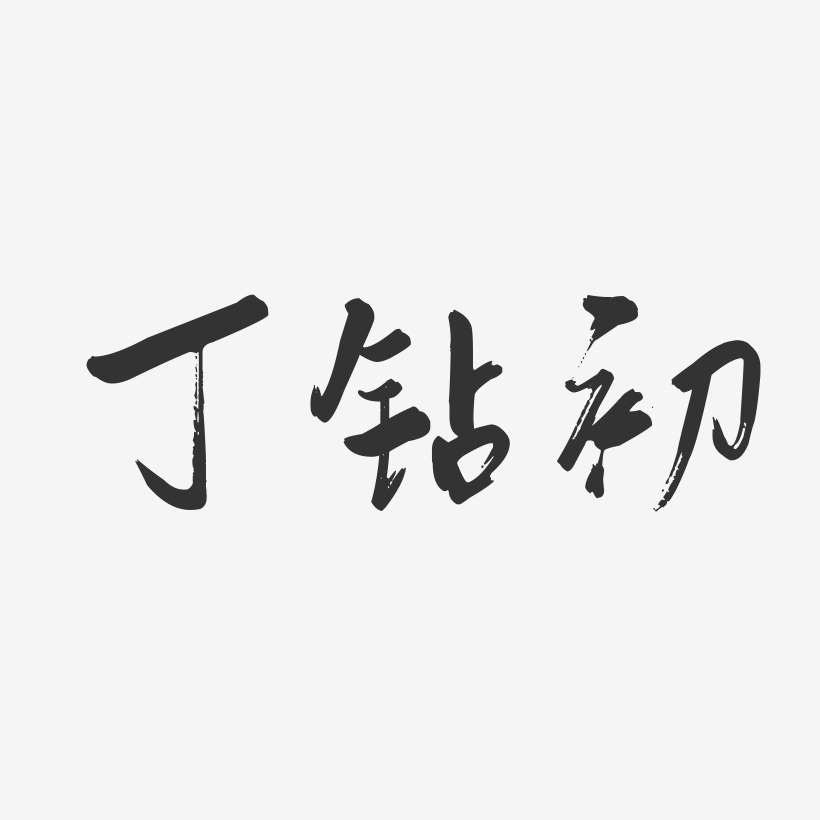 丁钻初-行云飞白字体签名设计