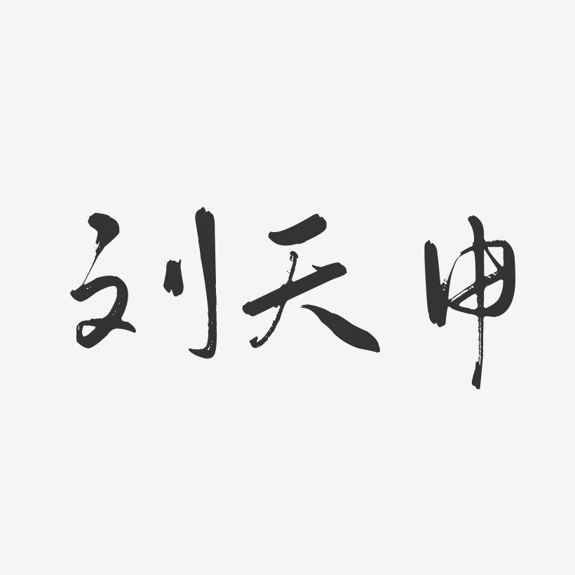 刘天申-行云飞白字体签名设计