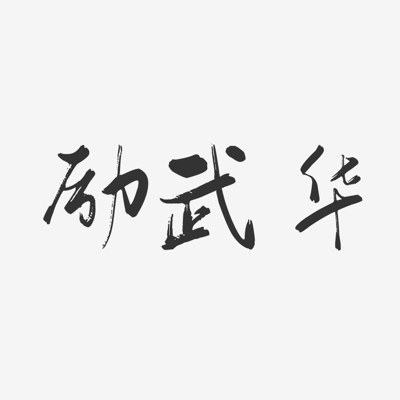 励武华-行云飞白字体签名设计