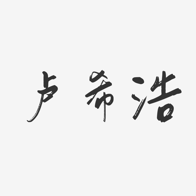 卢希浩-行云飞白字体签名设计