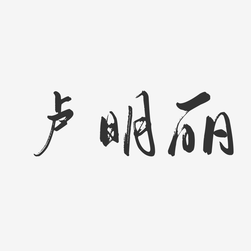 卢明丽-行云飞白字体签名设计