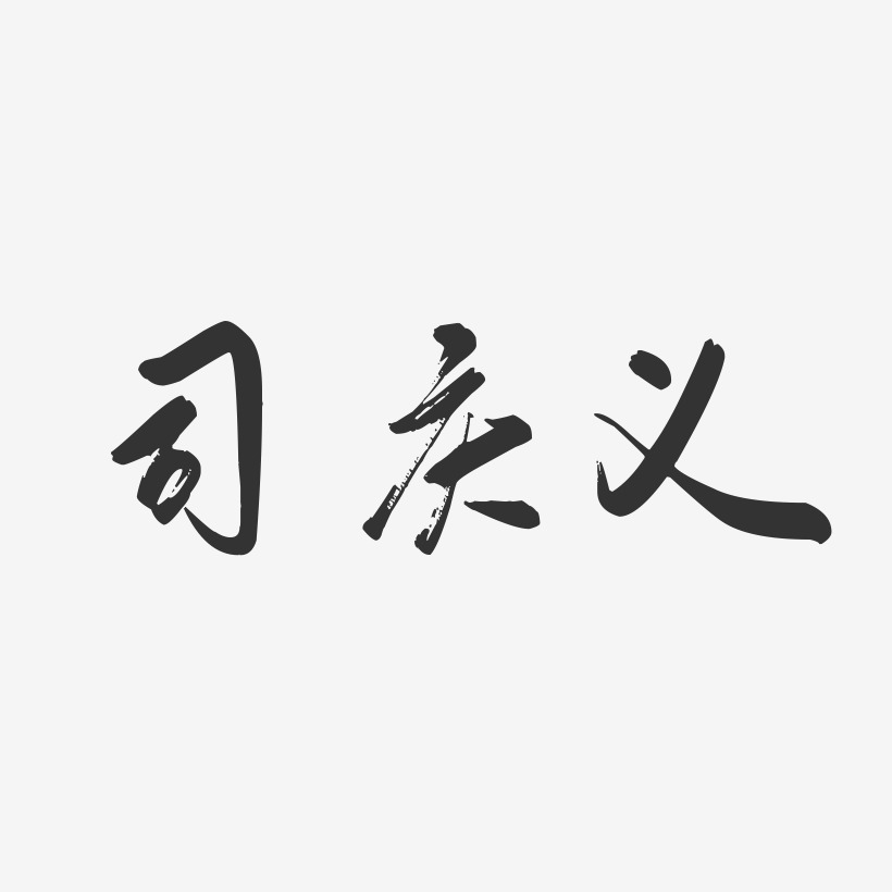 司庆义-行云飞白字体签名设计