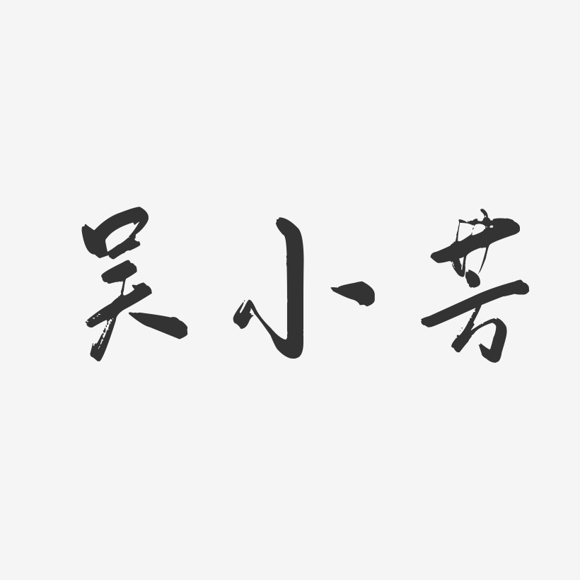 吴小芳-行云飞白字体签名设计