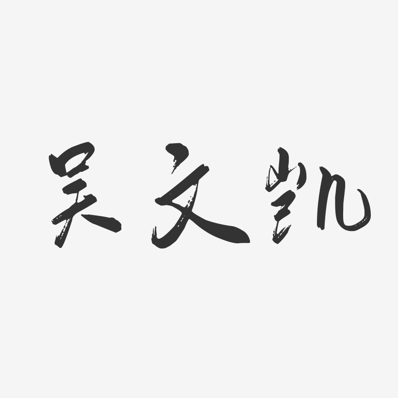 吴文凯-行云飞白字体签名设计
