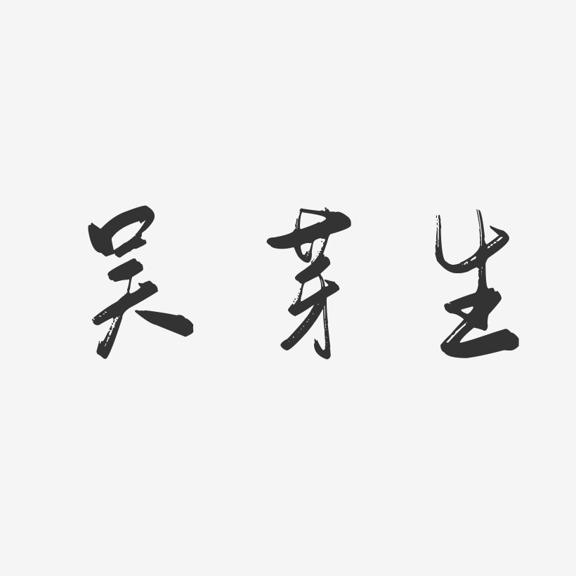 吴芽生-行云飞白字体签名设计
