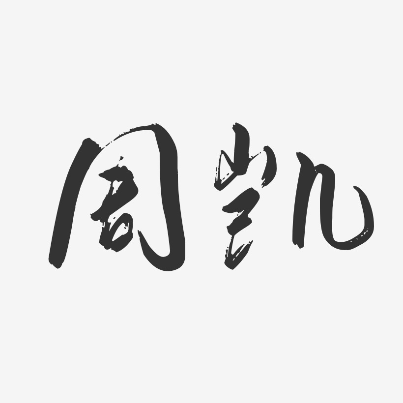 周凯-行云飞白字体签名设计