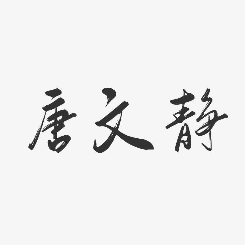 唐文静-行云飞白字体签名设计
