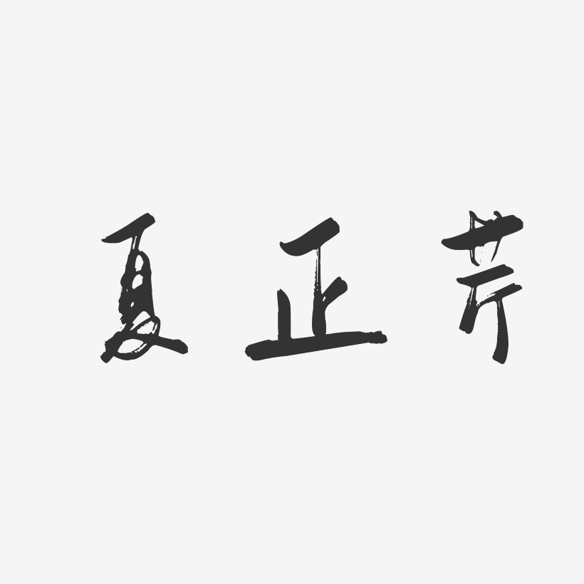 夏正芹-行云飞白字体签名设计