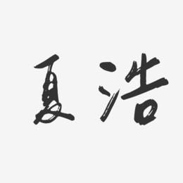 夏浩-行云飞白字体签名设计