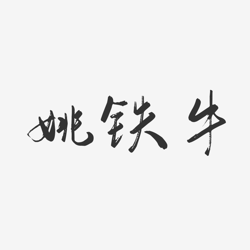姚铁牛-行云飞白字体签名设计