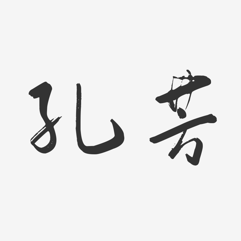 孔芳-行云飞白字体签名设计