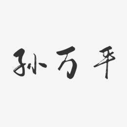 孙万平-行云飞白字体签名设计