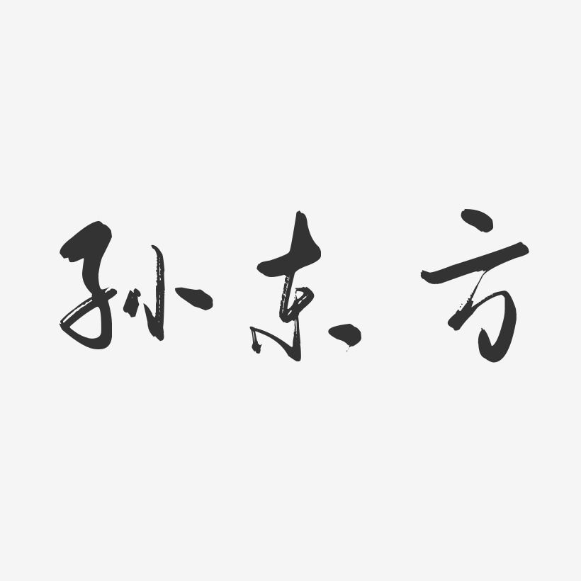 孙东方-行云飞白字体签名设计