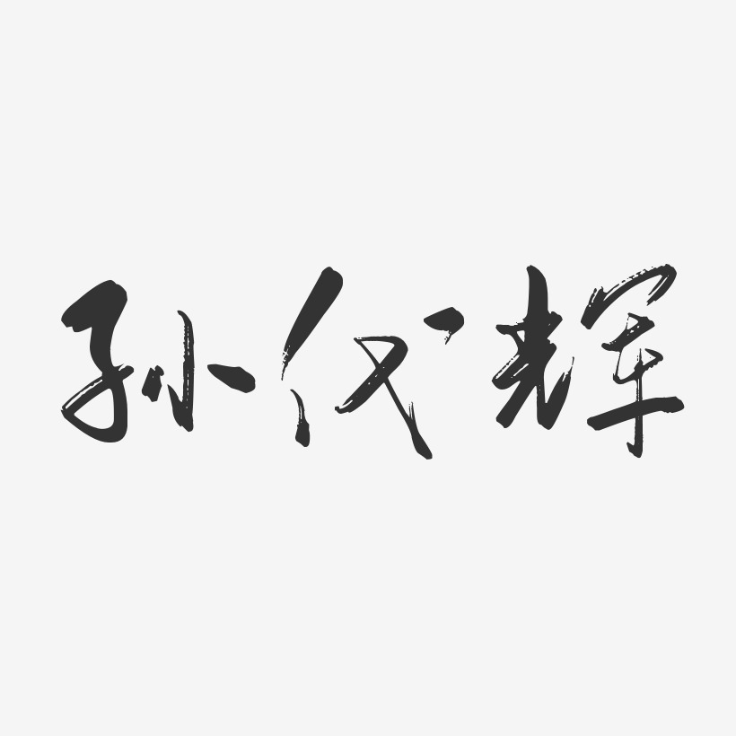 孙代辉-行云飞白字体签名设计