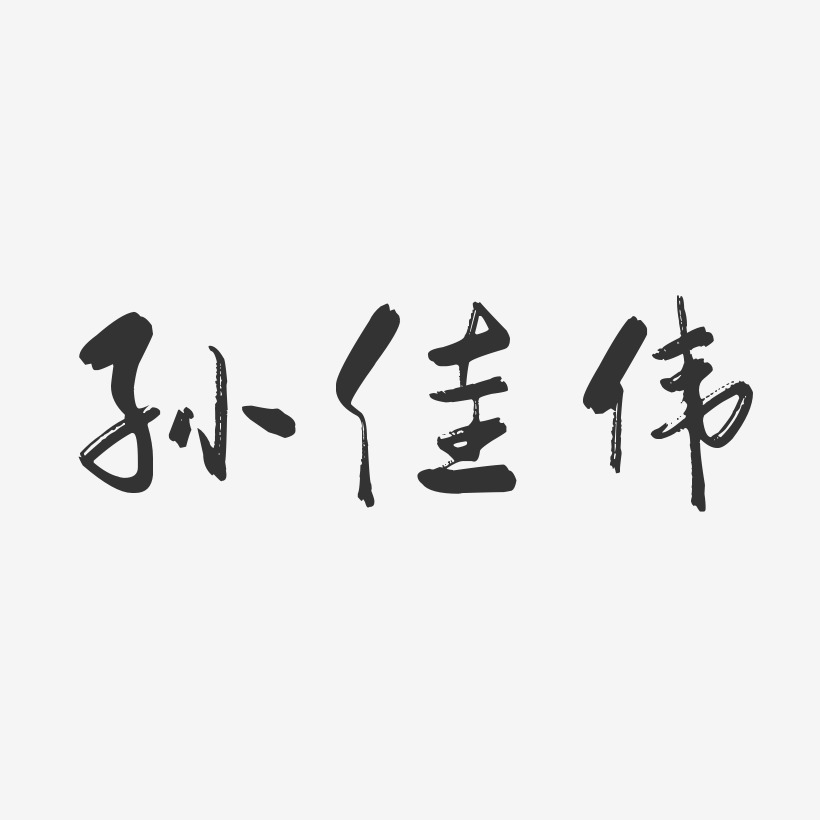 孙佳伟-行云飞白字体签名设计
