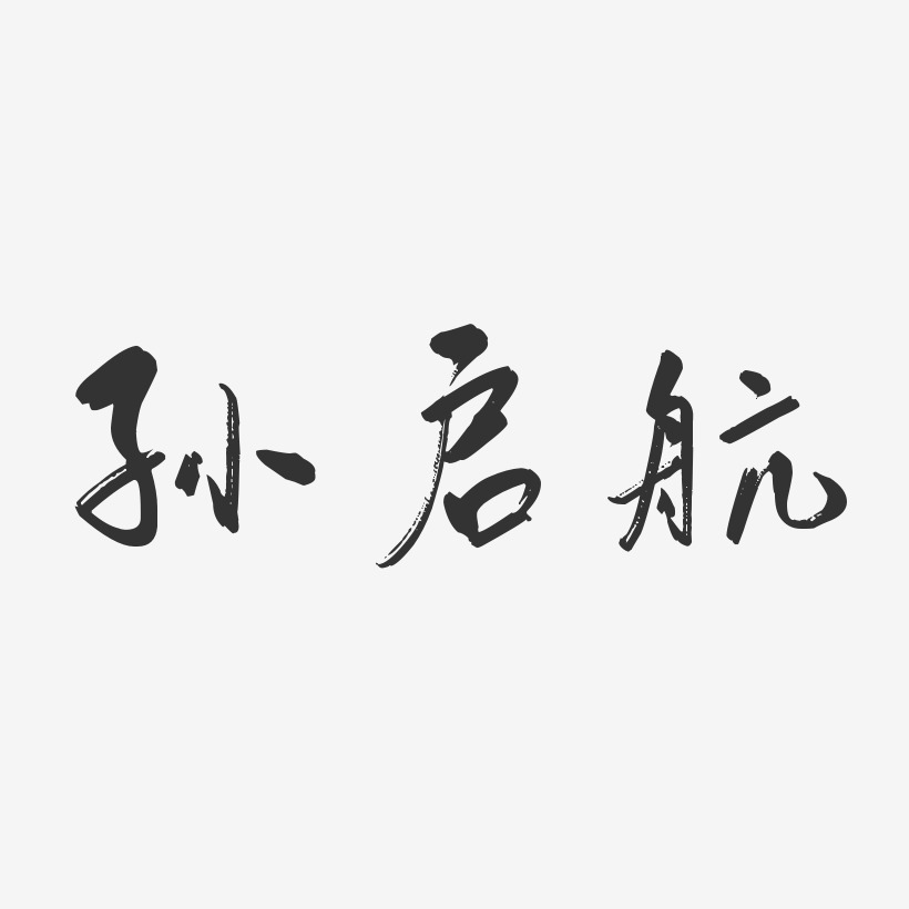 孙启航-行云飞白字体签名设计
