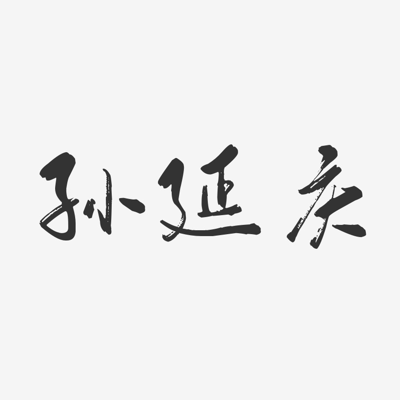 孙延庆-行云飞白字体签名设计